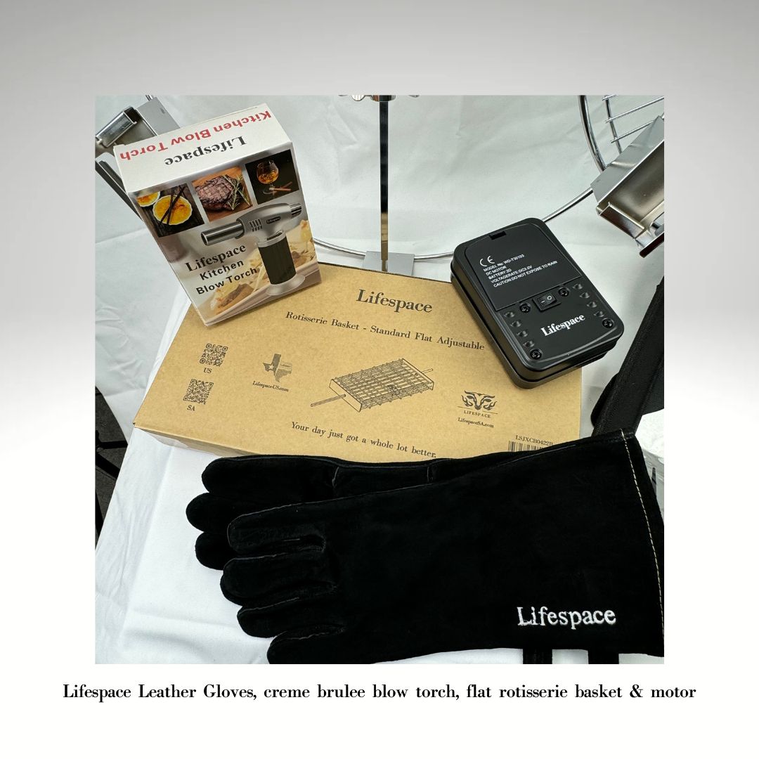 Lifespace Ultimate  22" Kettle Grill Rotisserie Bundle Kit & Accessory Bundle