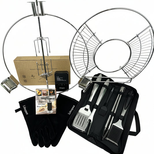 Lifespace 22.5” Kettle Live Fire Rotisserie & Dutch Oven Cooking System