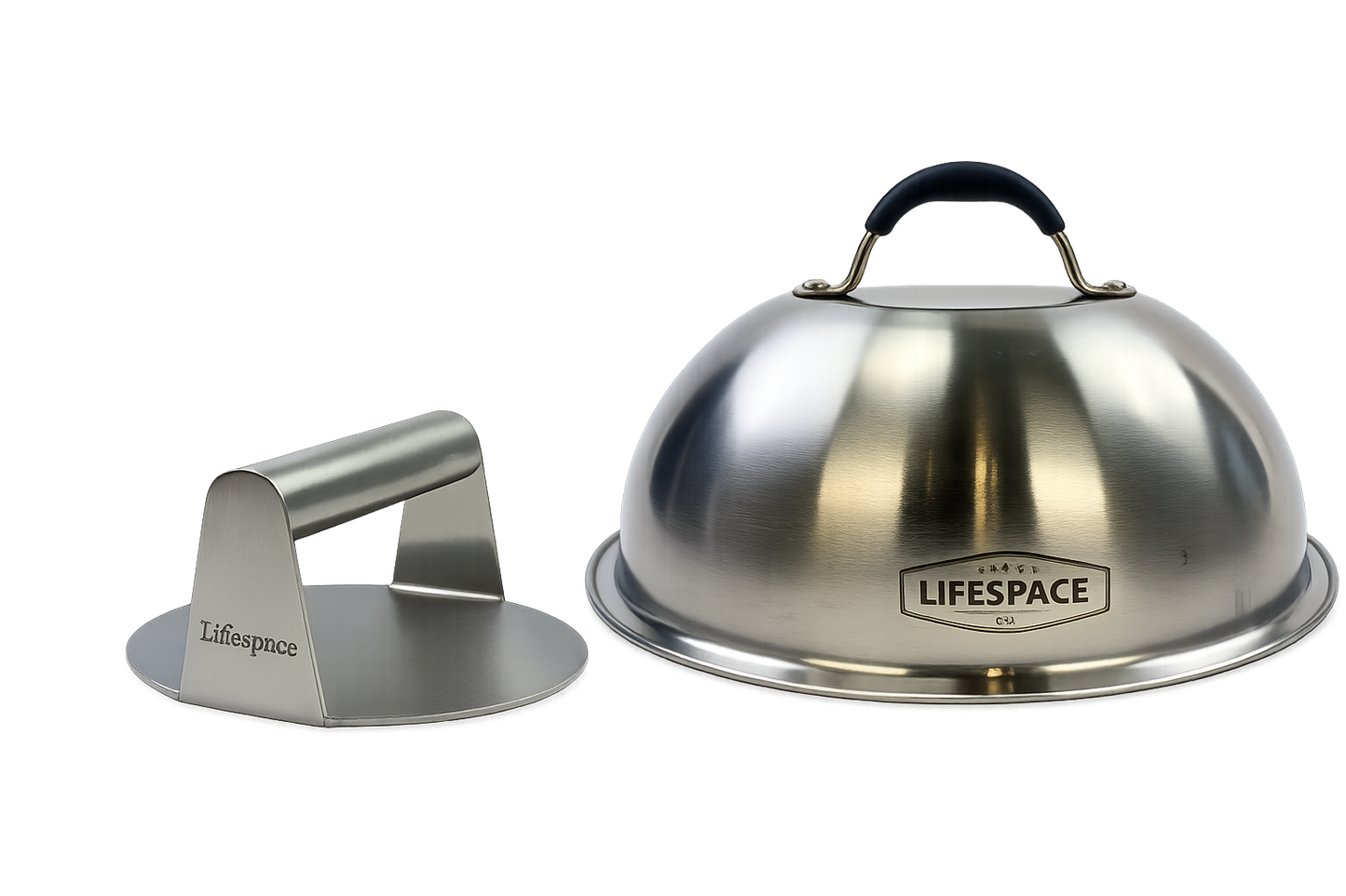 Lifespace Smash Burger Bundle — Burger Press & Grill Dome Lid Set