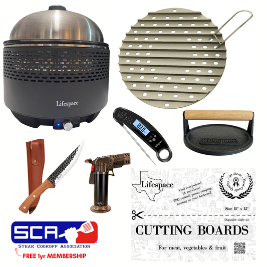 Lifespace Competition Steak Pro Bundle - Complete Live Fire Cooking System + SCA Membership