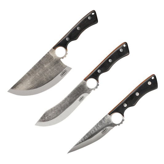 Lifespace 3-Piece Forged Butcher Knife Bundle — Cleaver, Butcher & Boning Set