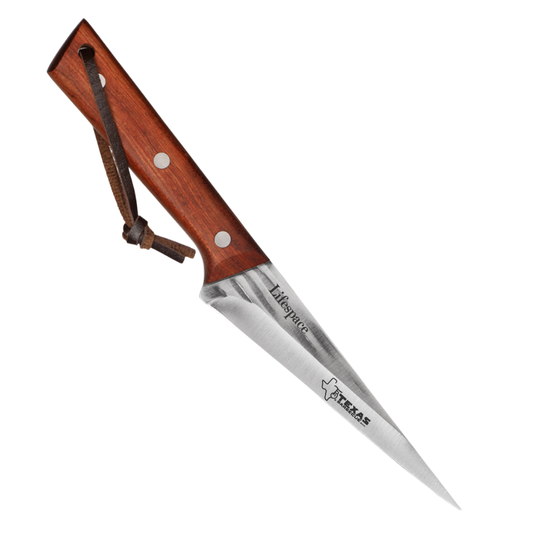 Texas Barbecue 5.7 Inch Pointed Cleaning Knife with Red Wood Handle