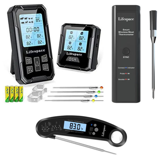 Lifespace Ultimate Thermometer Bundle — Smart Bluetooth + 4-Probe Wireless + Instant-Read