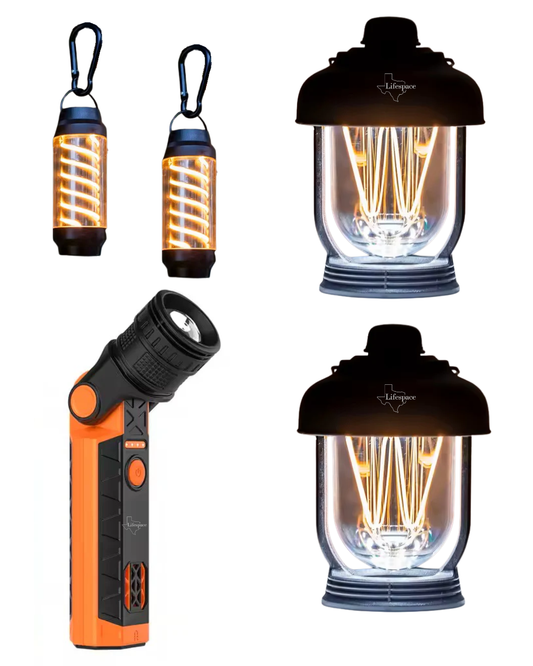 Lifespace Adventure Lighting Kit™ – Rechargeable Emergency Torch, Mini Light Sticks & Camping Lanterns