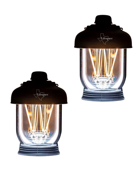 Lifespace Portable Waterproof LED Camping Lantern with Adjustable Brightness (Set of 2)