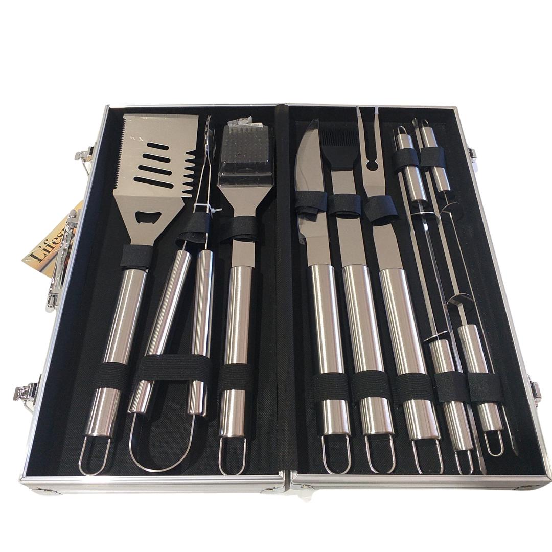 Lifespace Premium 11-Piece Live Fire Grill & BBQ Tool Set