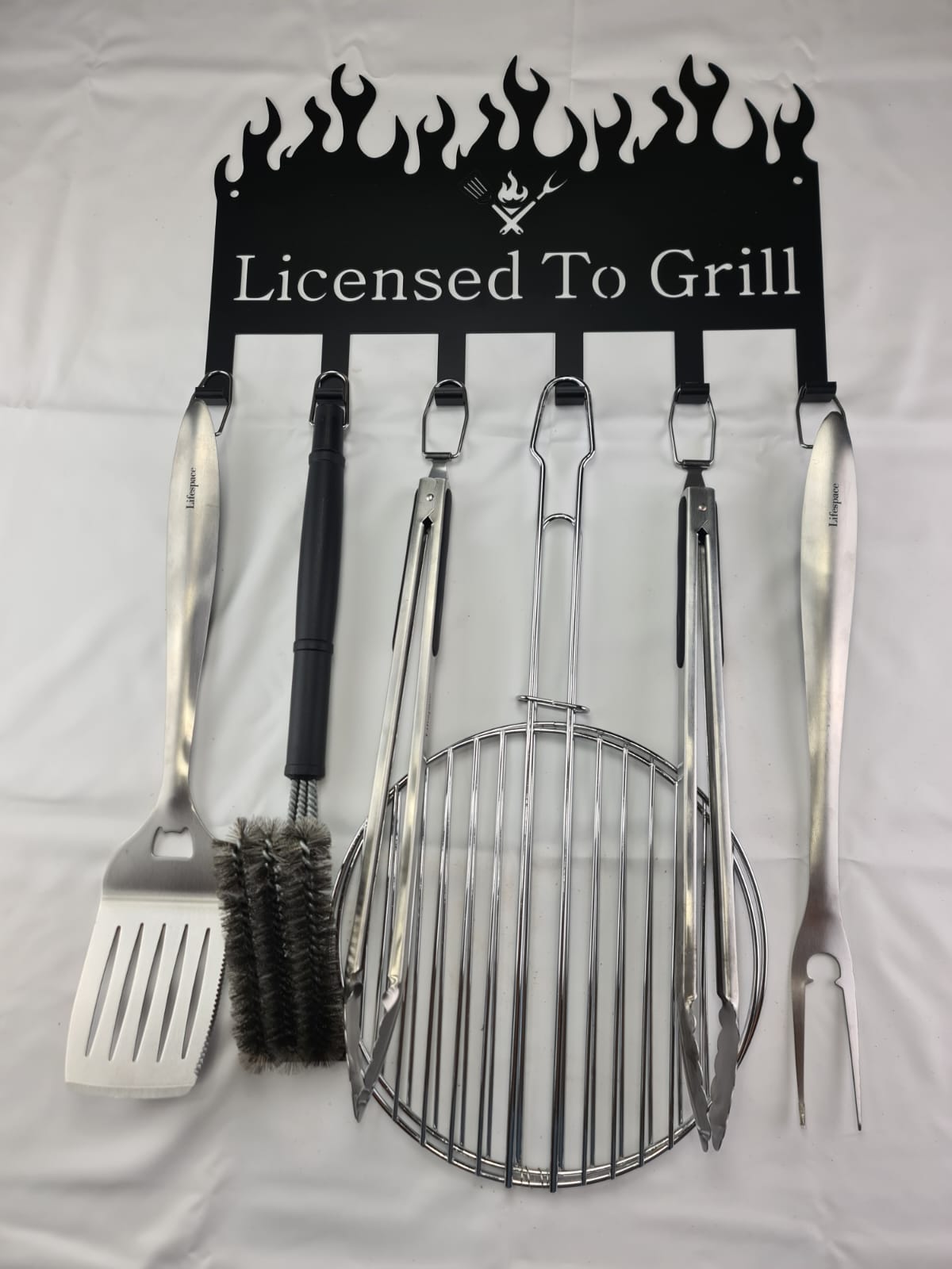 Lifespace 'Licensed to Grill' 6 Hook Grill Patio Utility Rack