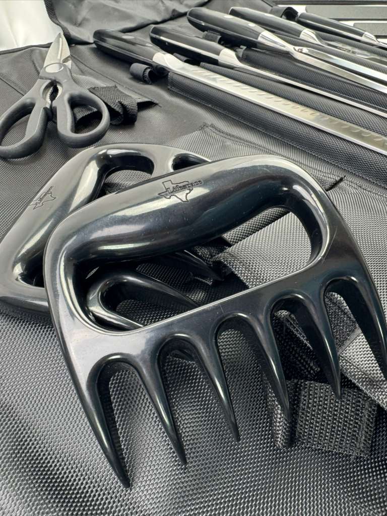 Lifespace Premium Professional 9pc Chef Knife & Tool Set with Knife Roll