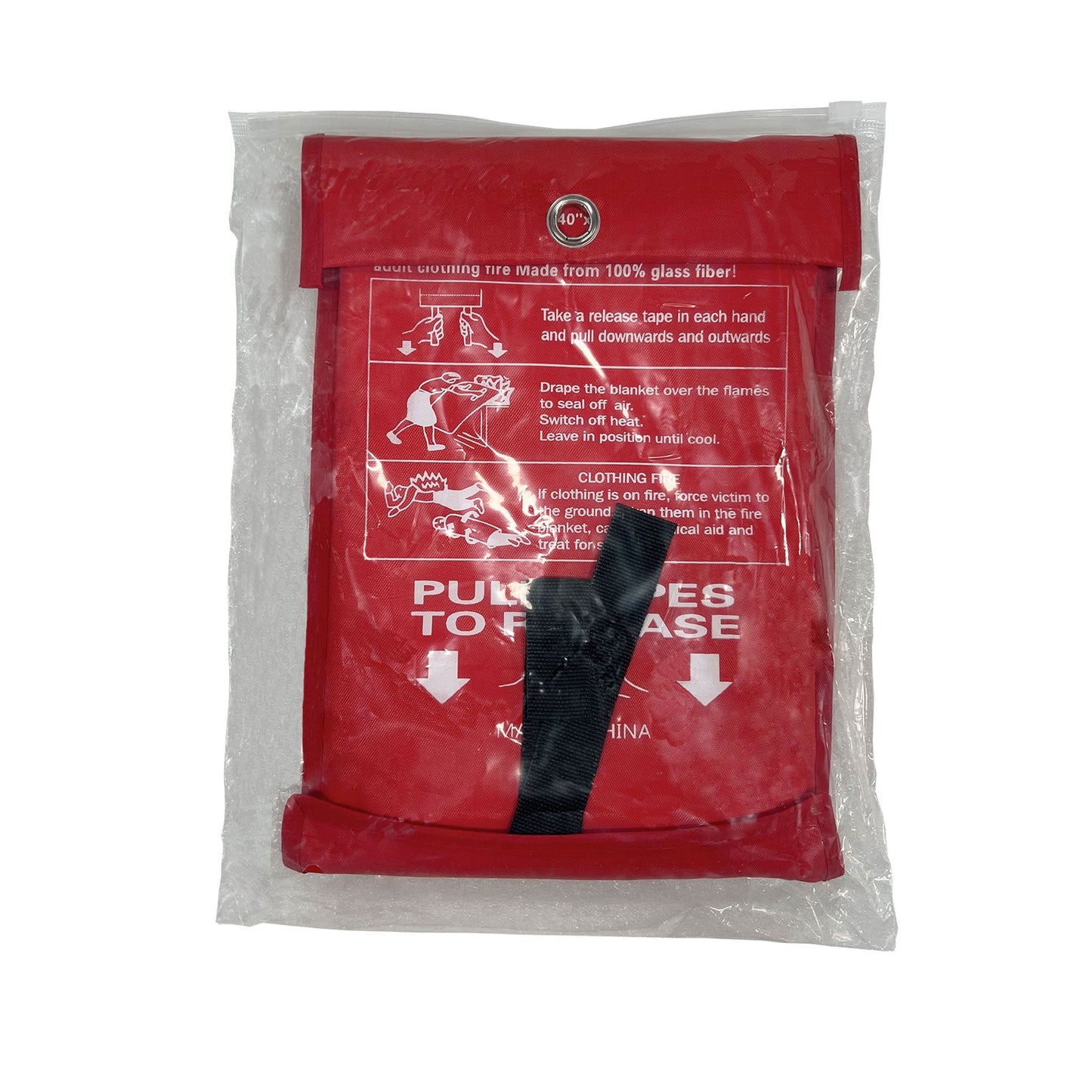 Lifespace NHSBBQ Fire Blanket 40" x 40" - Emergency Fire Suppression Blanket