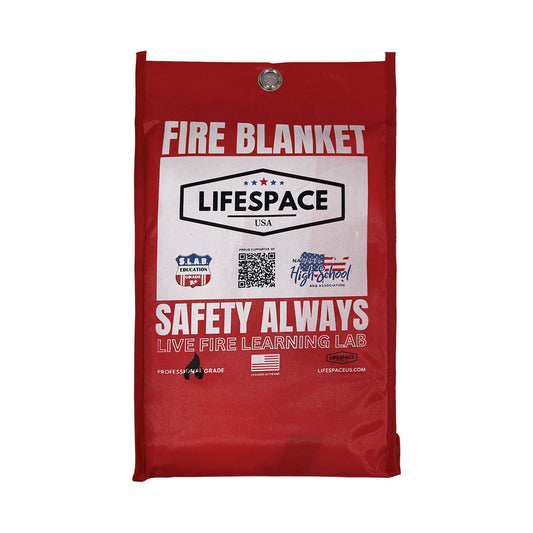 Lifespace NHSBBQ Fire Blanket 40" x 40" - Emergency Fire Suppression Blanket
