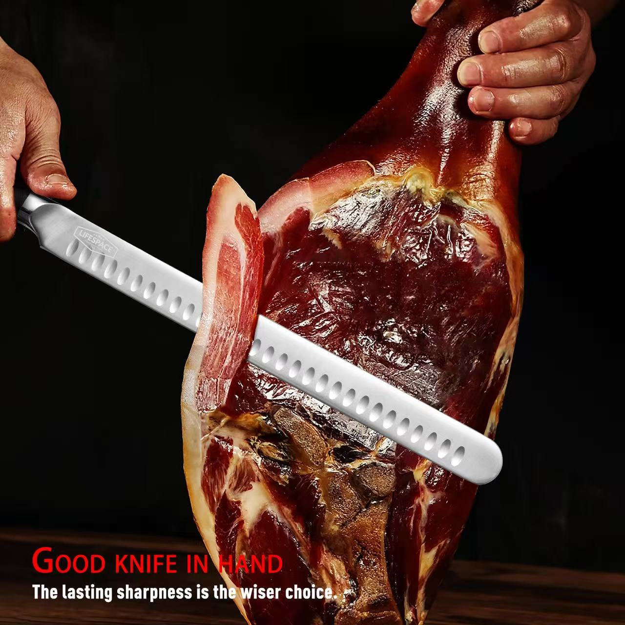 Lifespace Premium Professional 9pc Chef Knife & Tool Set with Knife Roll