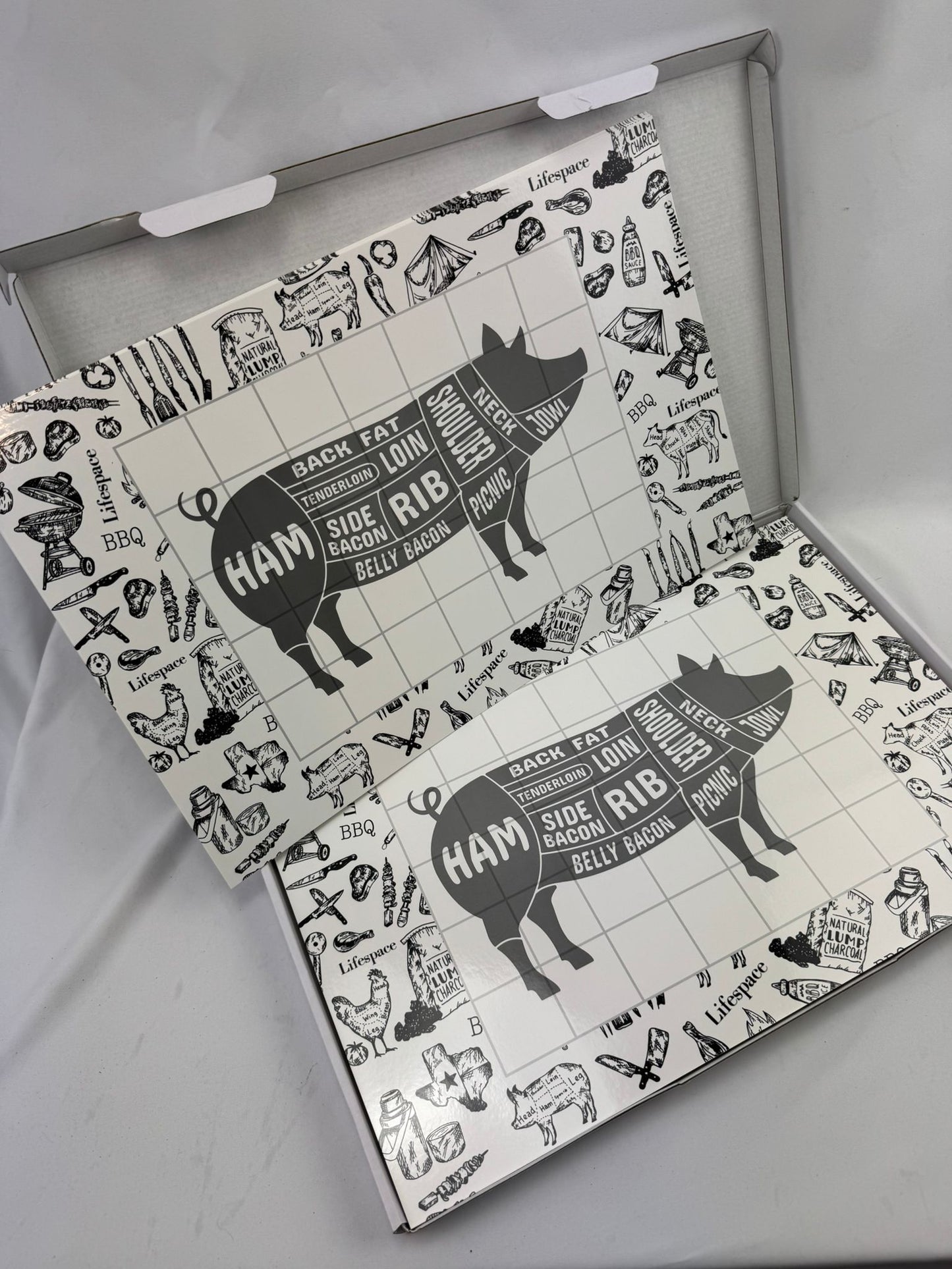 Lifespace Disposable 18" x 12" "Pig" Cutting Boards - 50x Sheets
