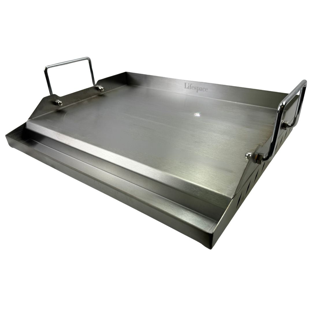 Lifespace 17.5 Inch Stainless Steel BBQ Flat Top Griddle