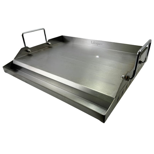 Lifespace 17.5 Inch Stainless Steel BBQ Flat Top Griddle