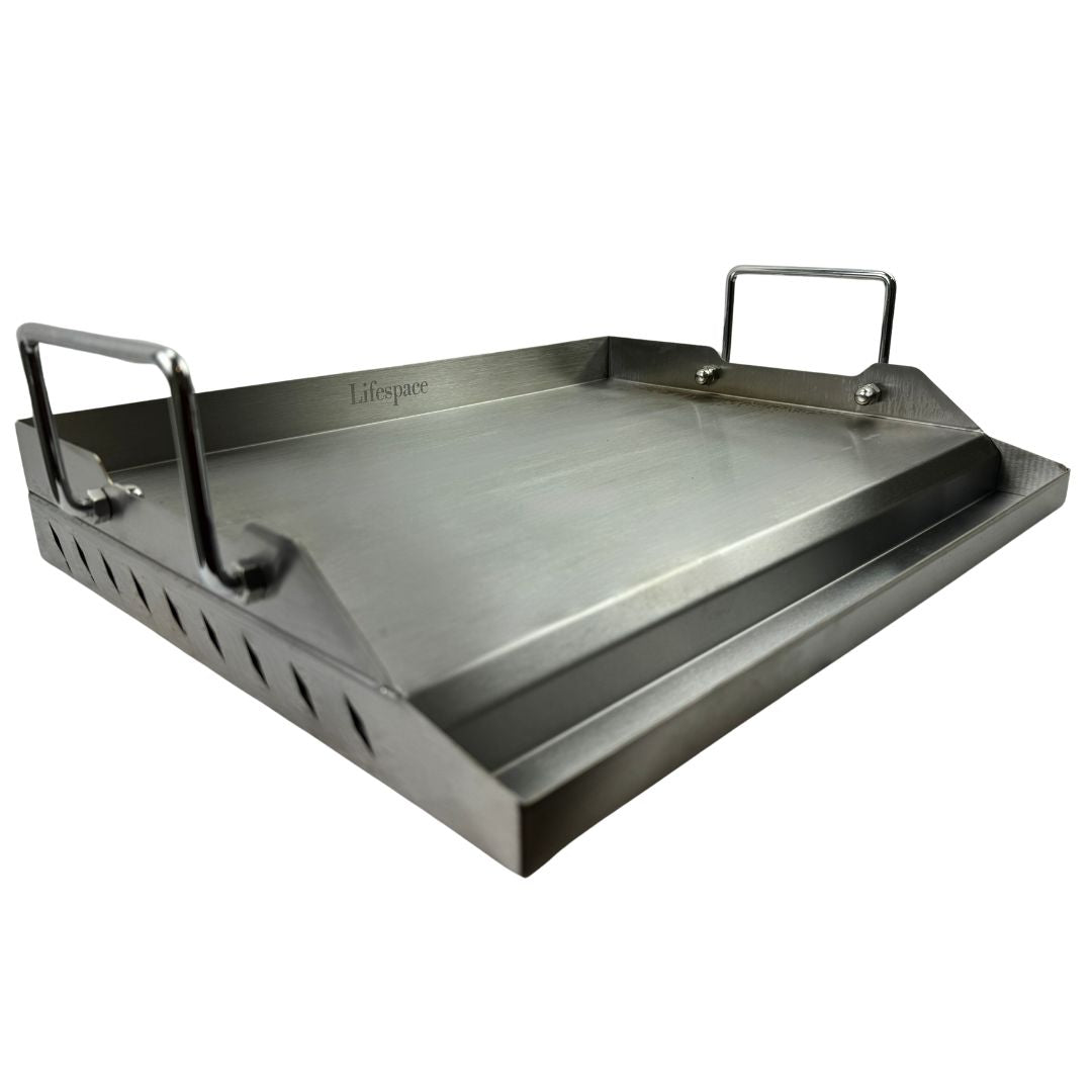 Lifespace 17.5 Inch Stainless Steel BBQ Flat Top Griddle