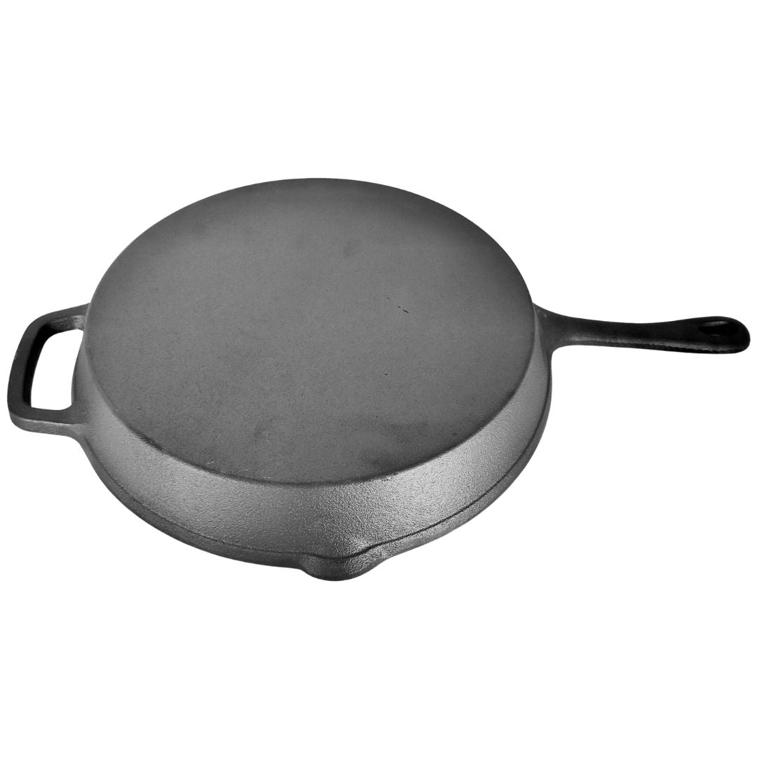 Lifespace Cast Iron Round Griddle Pan 28cm