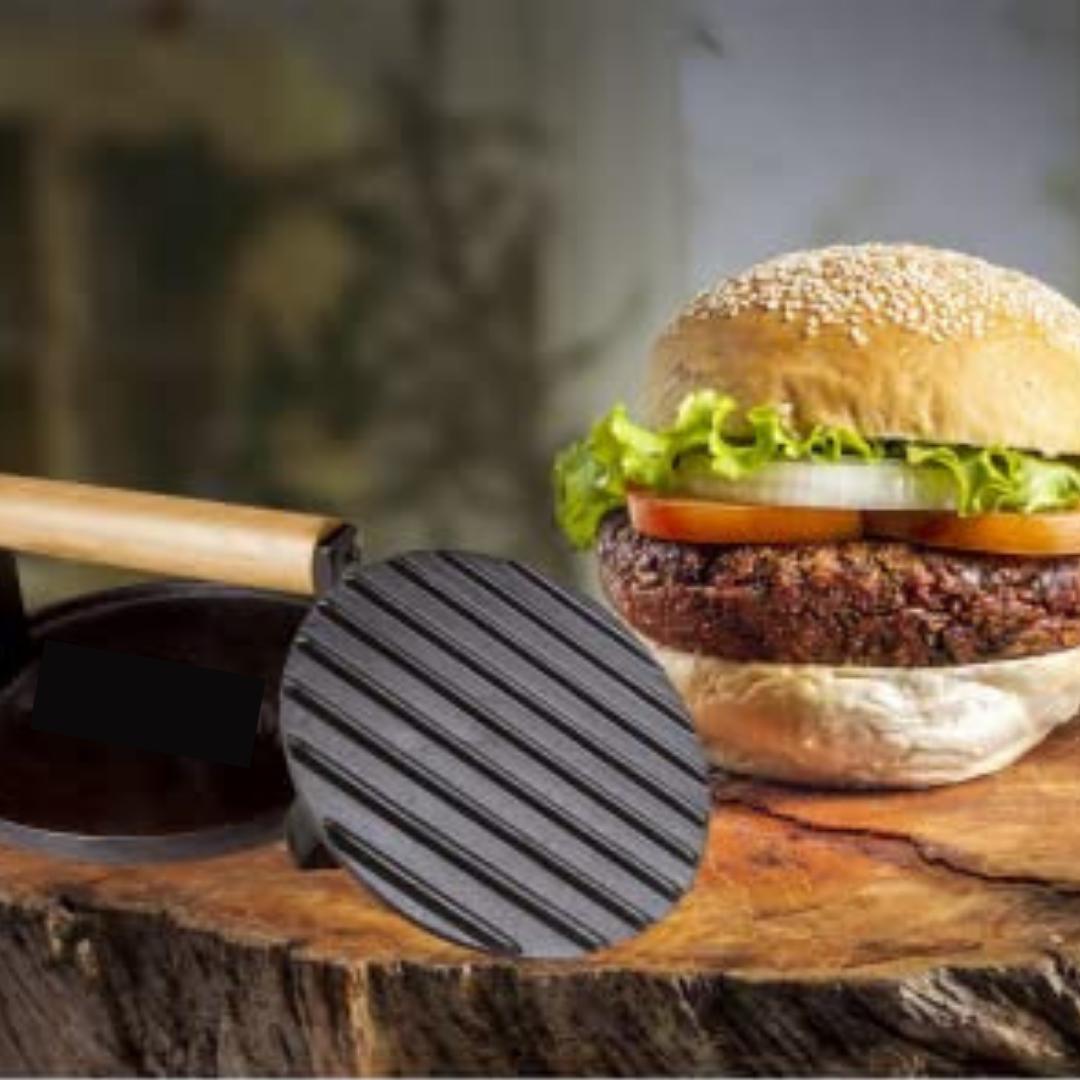 Lifespace Cast Iron Smash Burger Press - Round