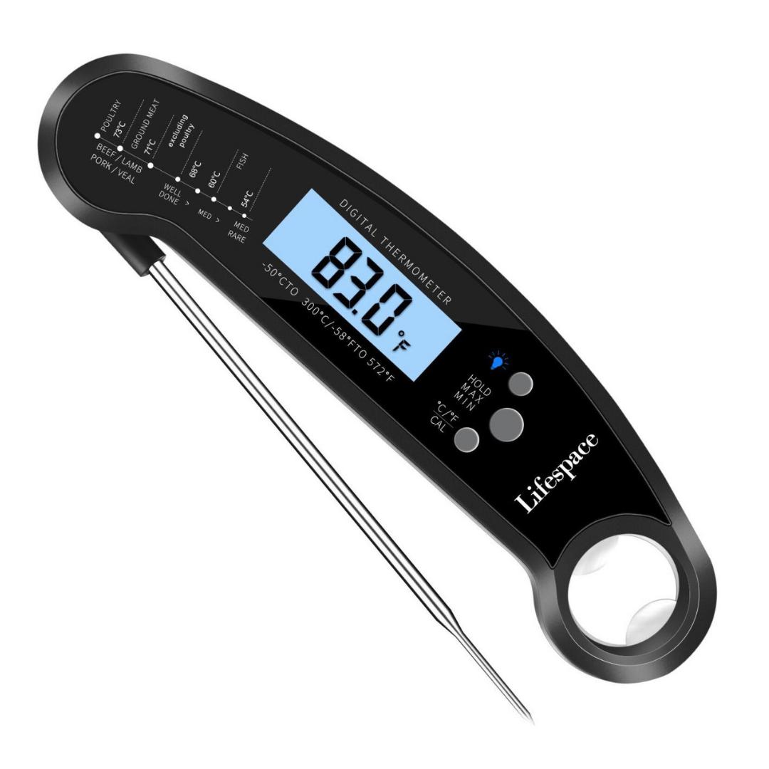 Lifespace Premium Instant-Read Digital Folding Probe Thermometer