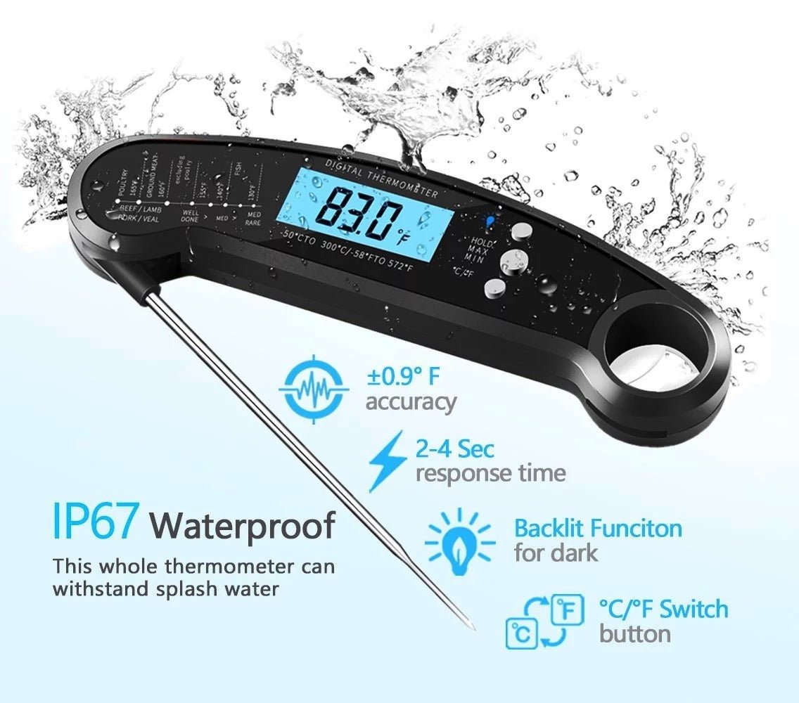 Lifespace Premium Instant-Read Digital Folding Probe Thermometer