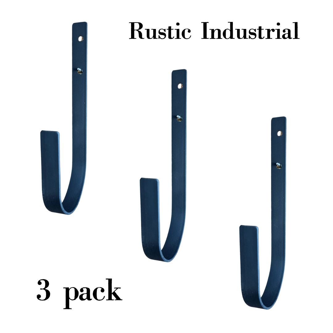 Lifespace Rustic Industrial Utility J-Hook - 3 pack