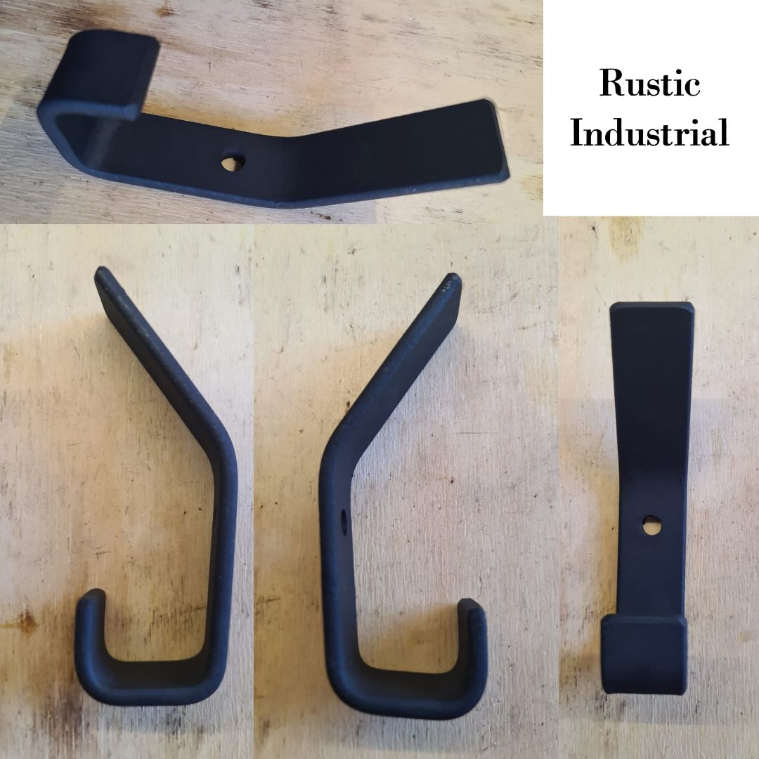 Lifespace Rustic Industrial Utility Single Bar-hook - 3 pack