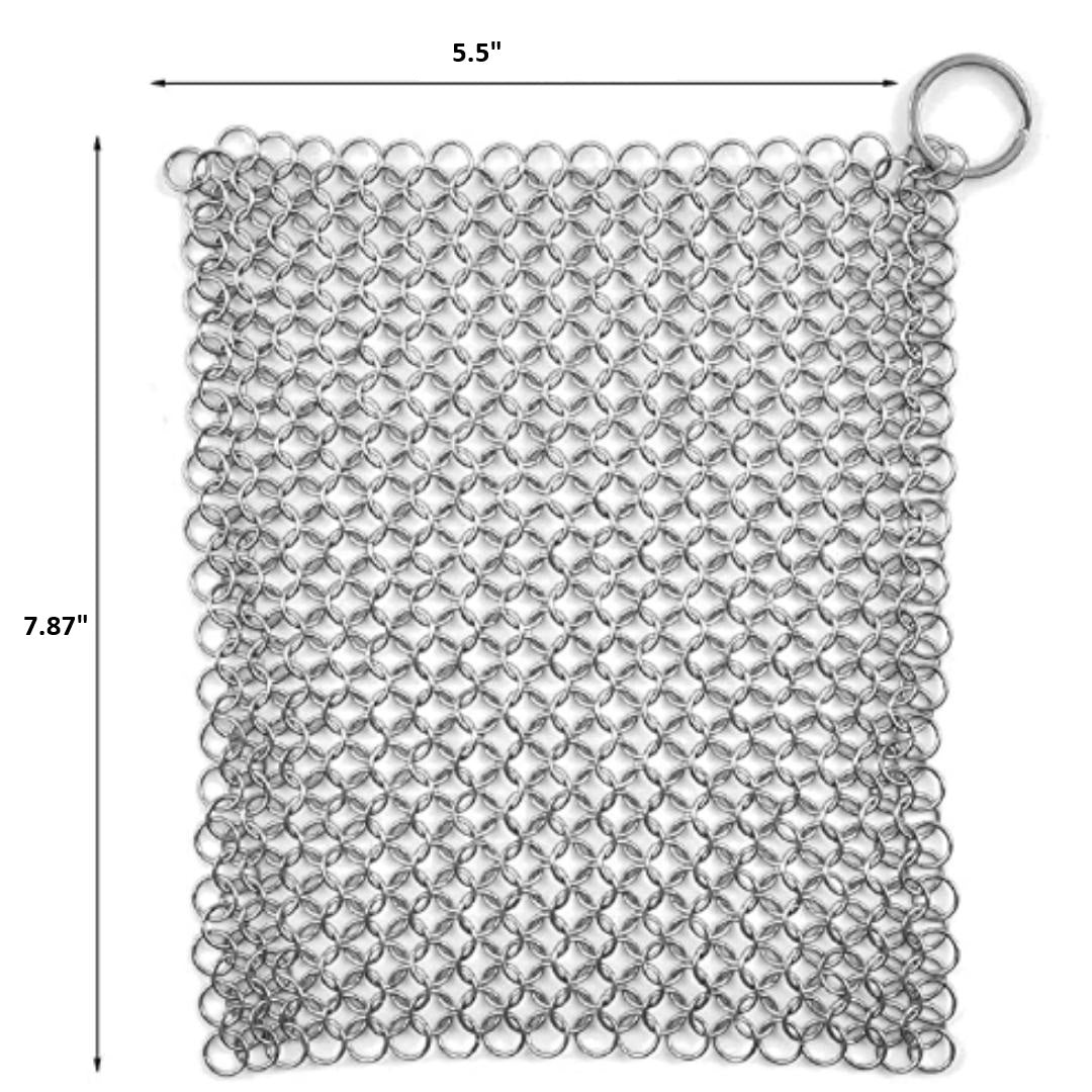 Lifespace Stainless Steel Cast Iron Cookware Chainmail Scrubber