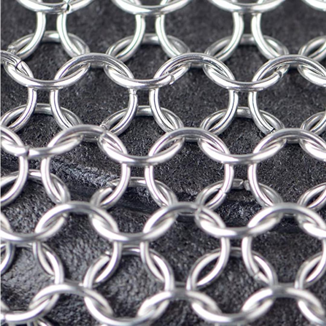 Lifespace Stainless Steel Cast Iron Cookware Chainmail Scrubber