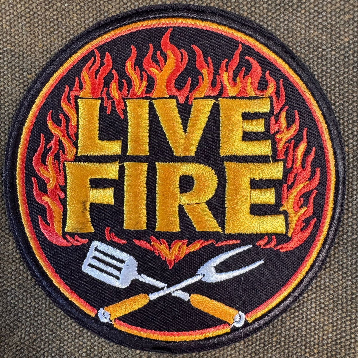 Lifespace 4" "Live Fire" Round Embroidered Iron-on Patch