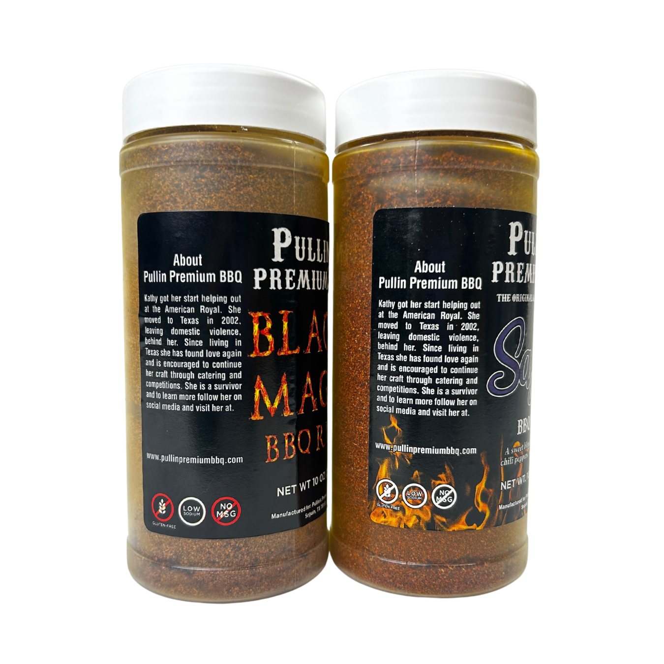 Pullin Premium BBQ Original "Sassy" and "Black Magic" BBQ Rubs Bundle Deal