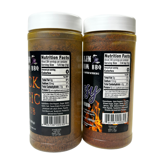 Pullin Premium BBQ Original "Sassy" and "Black Magic" BBQ Rubs Bundle Deal