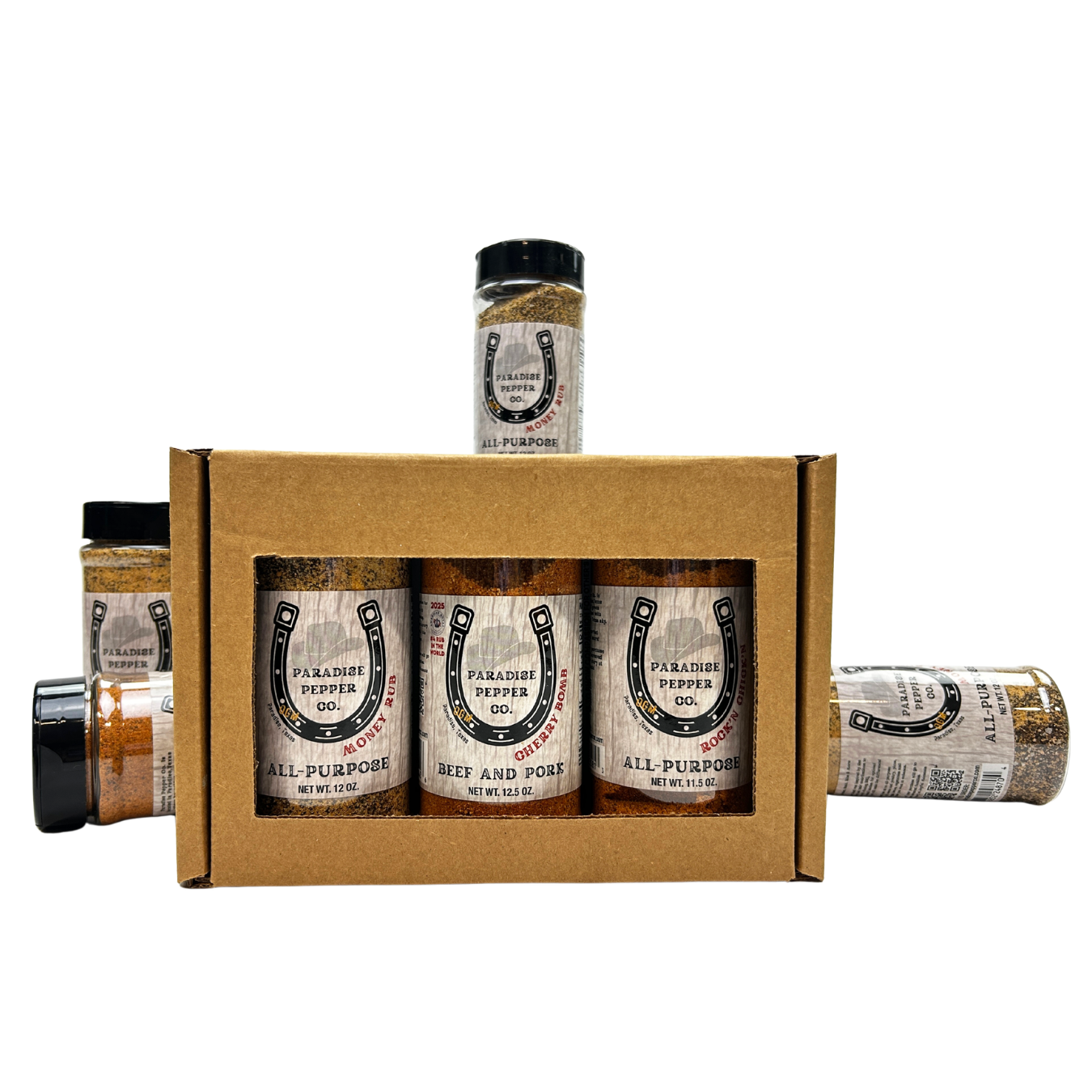 Paradise Pepper Co. Seasoning "Texas Trio" Bundle in Gift Box