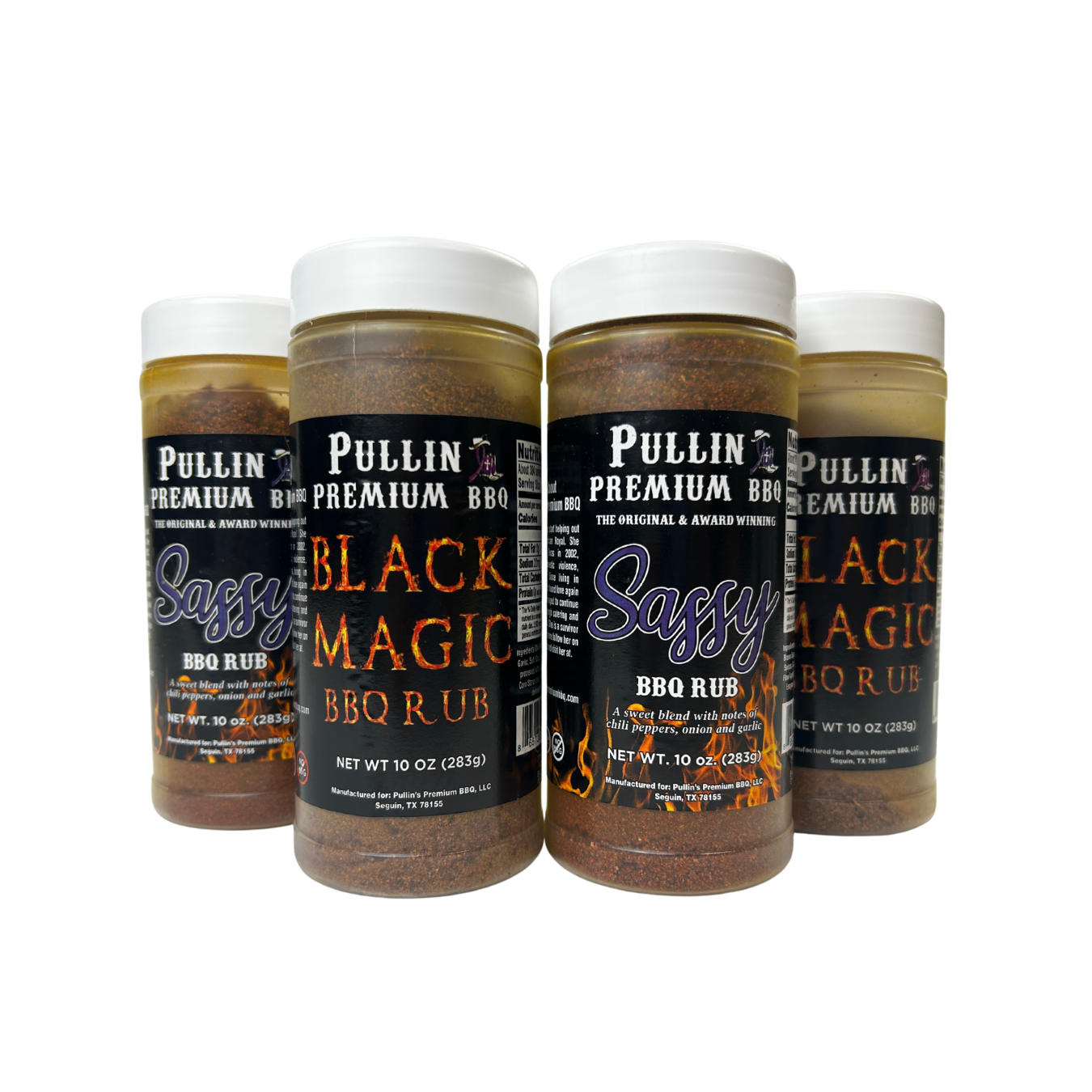 Pullin Premium BBQ Original "Sassy" and "Black Magic" BBQ Rubs Bundle Deal