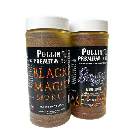 Pullin Premium BBQ Original "Sassy" and "Black Magic" BBQ Rubs Bundle Deal