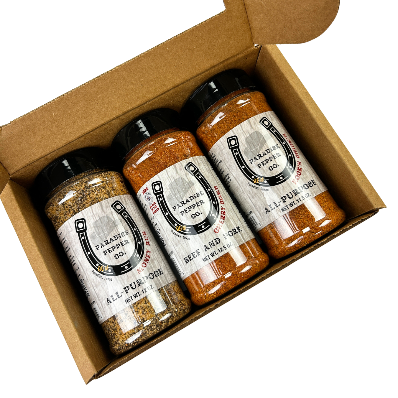 Paradise Pepper Co. Seasoning "Texas Trio" Bundle in Gift Box
