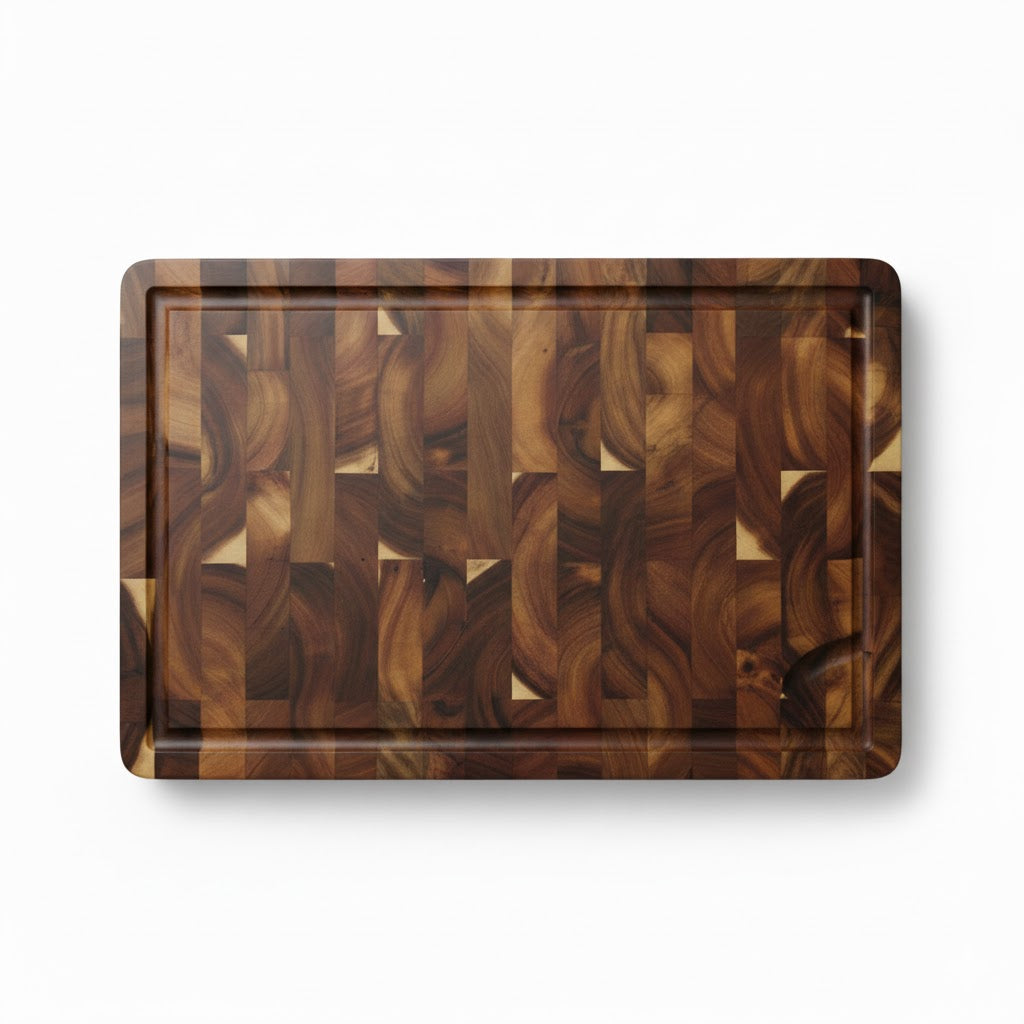 Lifespace Premium Acacia End-Grain Cutting Board - 18" x 12"