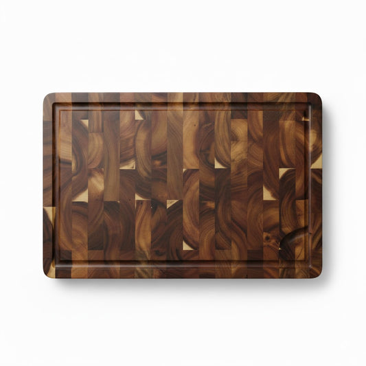 Lifespace Premium Acacia End-Grain Cutting Board - 18" x 12"