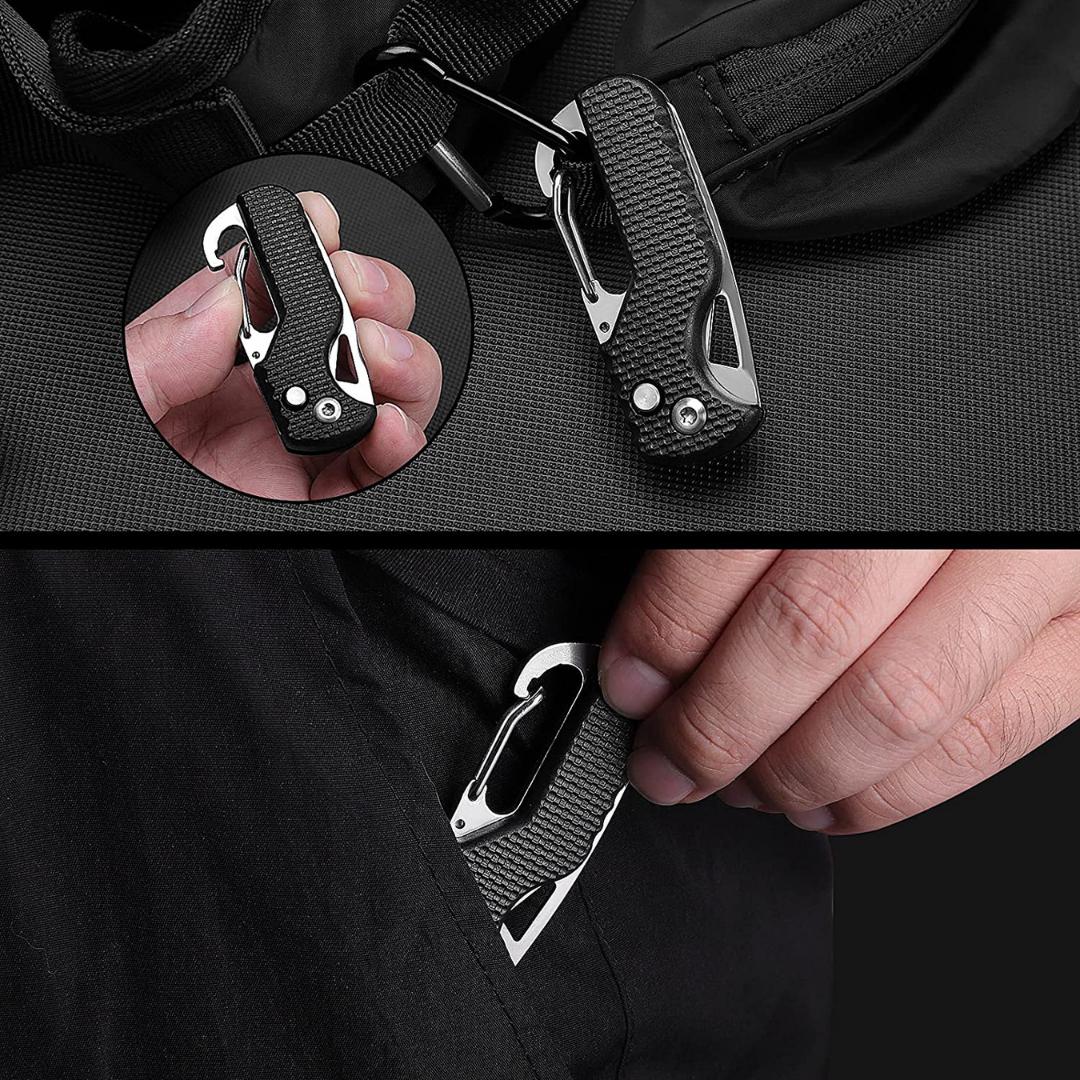 Lifespace Utility Keychain Knife / Seatbelt Cutter with Carabiner - Lifespace